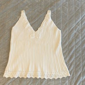 White House black market knit crop tank top